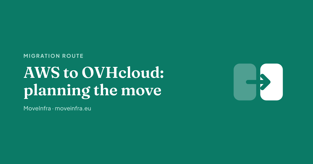 AWS to OVHcloud: planning the move