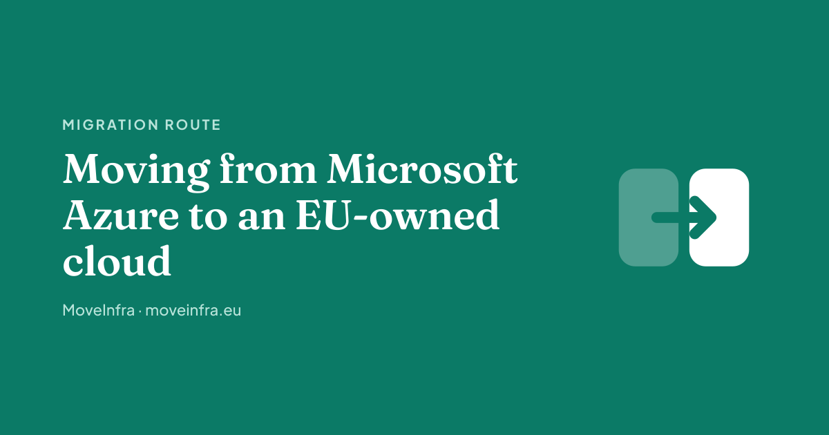 Moving from Microsoft Azure to an EU-owned cloud