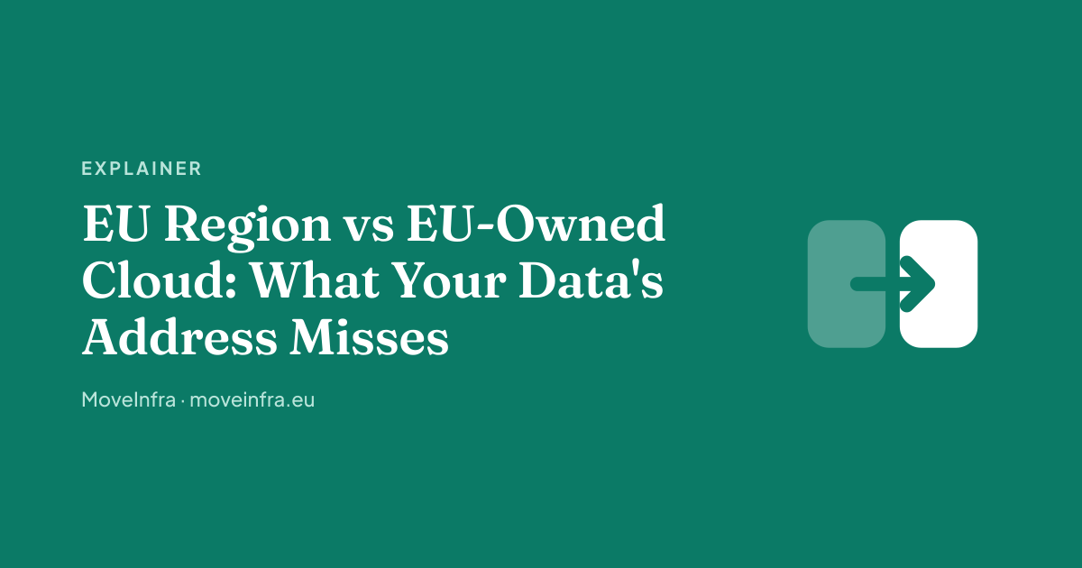 EU Region vs EU-Owned Cloud: What Your Data's Address Misses